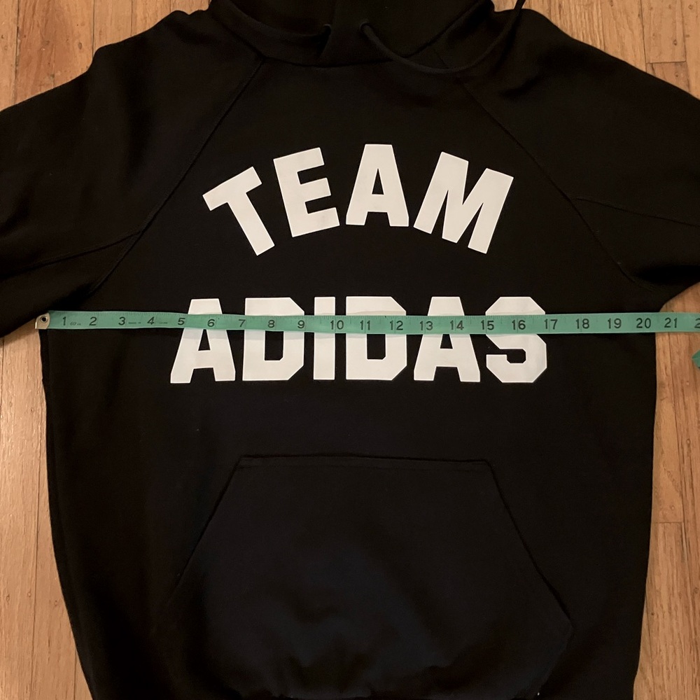 Men’s small VRCT “Team Adidas” hoodie, black with white text - Picture 5 of 5